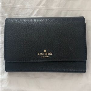 Kate spade trifold black wallet